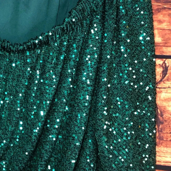 Green Sequin All over crop - Picture 7 of 14
